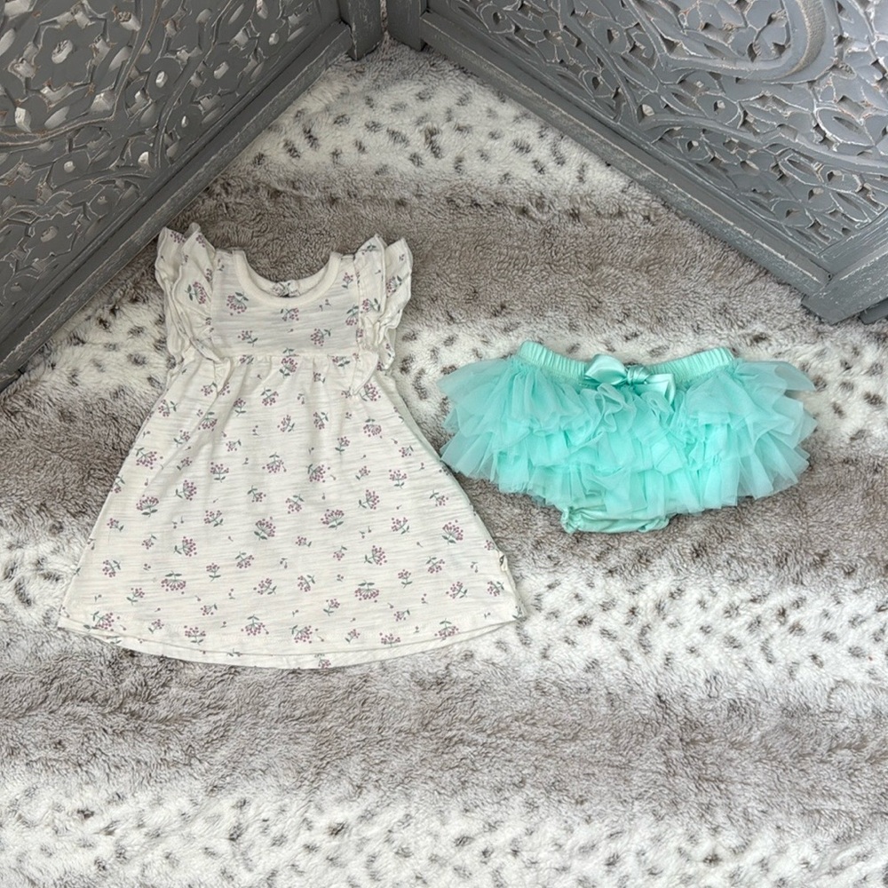 Easy Peasy floral set baby girls 0-3 months pastel garden party girlhoodcore